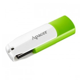 Apacer USB flash disk, USB 2.0, 32GB, AH335, zielony, AP32GAH335G-1, USB A, z obrotową osłoną