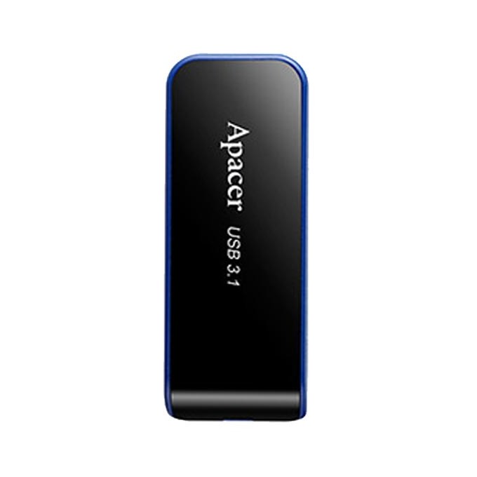 Apacer USB flash disk, USB 3.0, 32GB, AH356, czarny, AP32GAH356B-1, USB A, z wysuwanym złączem