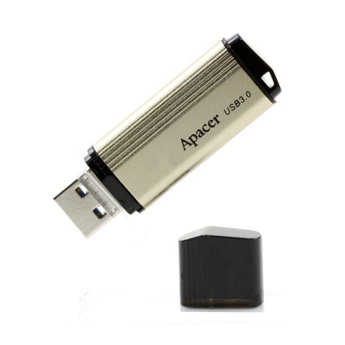 Apacer USB flash disk, USB 3.0, 32GB, AH353, złoty, AP32GAH353C-1, USB A, z osłoną