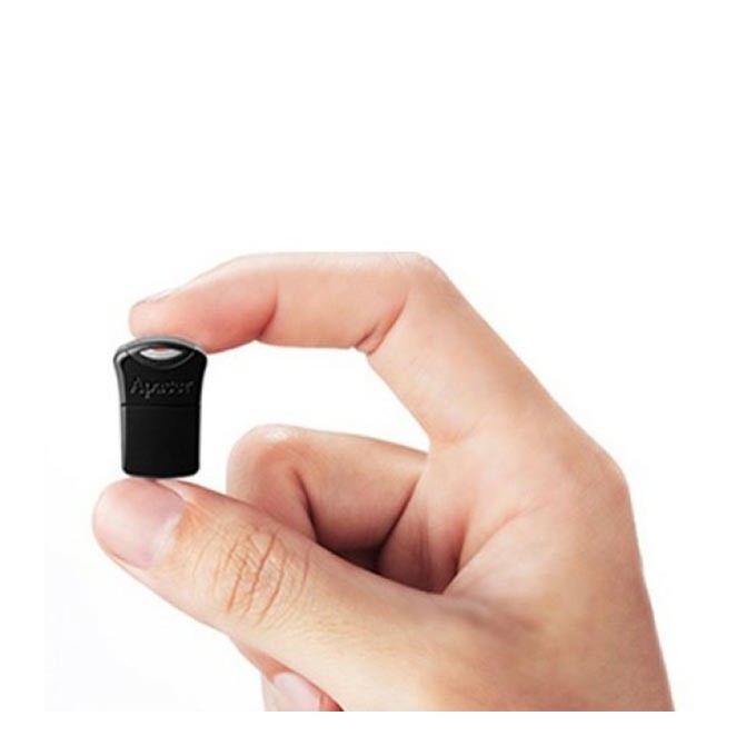 Apacer USB flash disk, USB 2.0, 32GB, AH116, czarny, AP32GAH116B-1, USB A, z osłoną