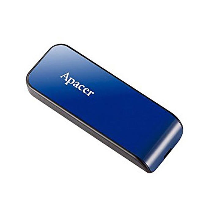 Apacer USB flash disk, USB 2.0, 32GB, AH334, niebieski, AP32GAH334U-1, USB A, z wysuwanym złączem