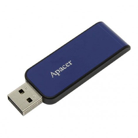 Apacer USB flash disk, USB 2.0, 32GB, AH334, niebieski, AP32GAH334U-1, USB A, z wysuwanym złączem Apacer USB flash disk, USB 2.0, 32GB, AH334, niebieski, AP32GAH334U-1, USB A, z wysuwanym złączem