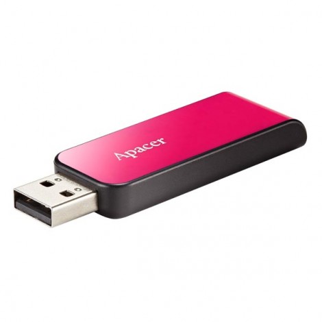 Apacer USB flash disk, USB 2.0, 32GB, AH334, różowy, AP32GAH334P-1, USB A, z wysuwanym złączem Apacer USB flash disk, USB 2.0, 32GB, AH334, różowy, AP32GAH334P-1, USB A, z wysuwanym złączem