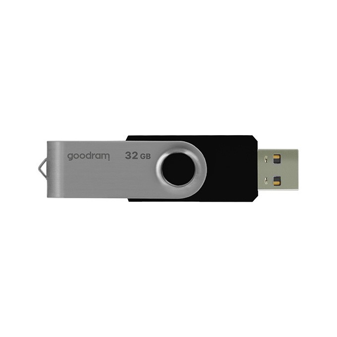 Goodram USB flash disk, USB 2.0, 32GB, UTS2, czarny, UTS2-0320K0R11, USB A, z obrotową osłoną