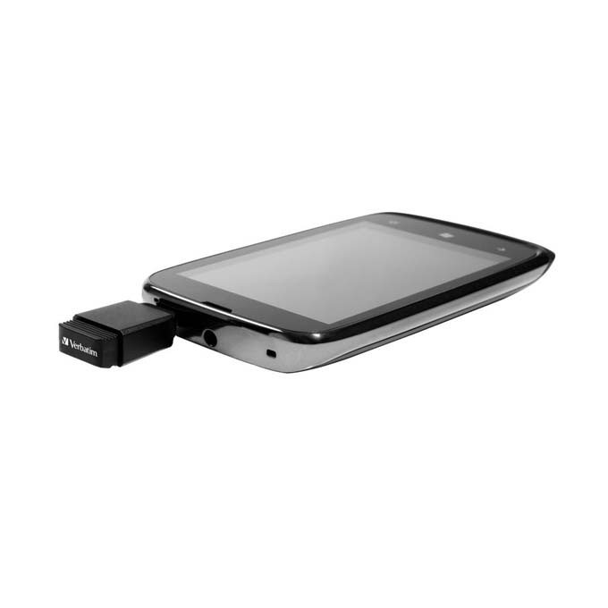 Verbatim USB flash disk, USB 2.0, 32GB, Nano, Store N Go, czarny, 49822, USB A, z adapterem mikro USB