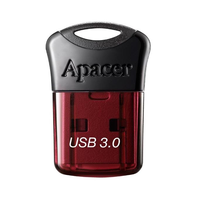 Apacer USB flash disk, USB 3.0, 64GB, AH157, czerwony, AP64GAH157R-1, USB A, z osłoną