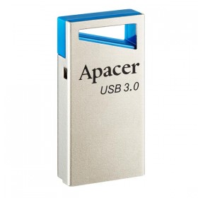 Apacer USB flash disk, USB 3.0, 64GB, AH155, srebrny, AP64GAH155U-1, USB A, z oczkiem na brelok
