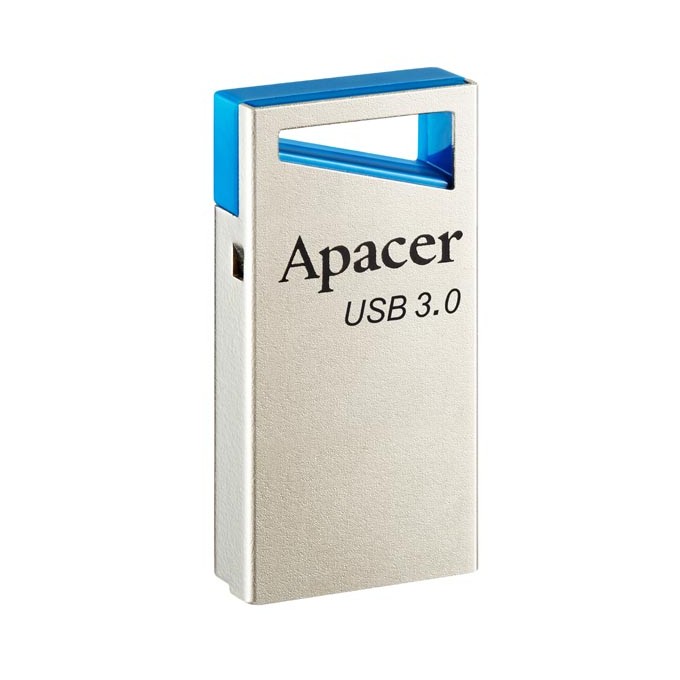 Apacer USB flash disk, USB 3.0, 64GB, AH155, srebrny, AP64GAH155U-1, USB A, z oczkiem na brelok