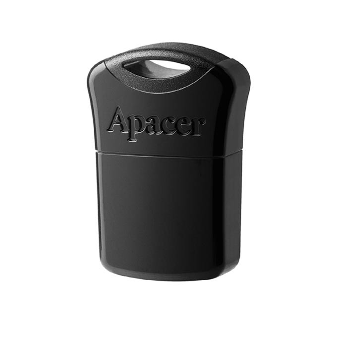 Apacer USB flash disk, USB 2.0, 64GB, AH116, czarny, AP64GAH116B-1, USB A, z osłoną