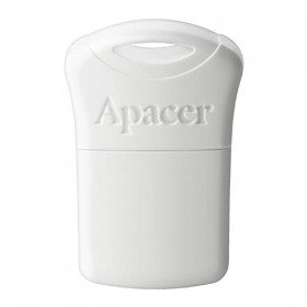 Apacer USB flash disk, USB 2.0, 64GB, AH116, biały, AP64GAH116W-1, USB A, z osłoną