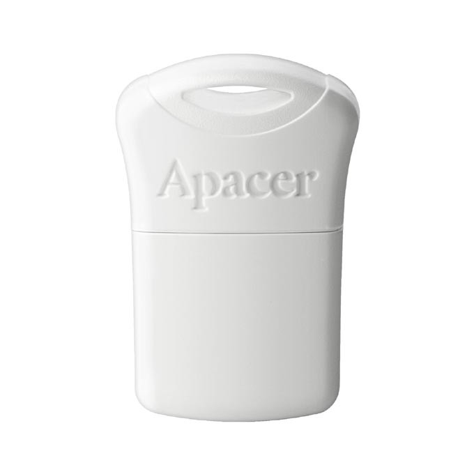 Apacer USB flash disk, USB 2.0, 64GB, AH116, biały, AP64GAH116W-1, USB A, z osłoną