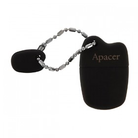 Apacer USB flash disk, USB 2.0, 64GB, AH118, czarny, AP64GAH118B-1, USB A, z osłoną