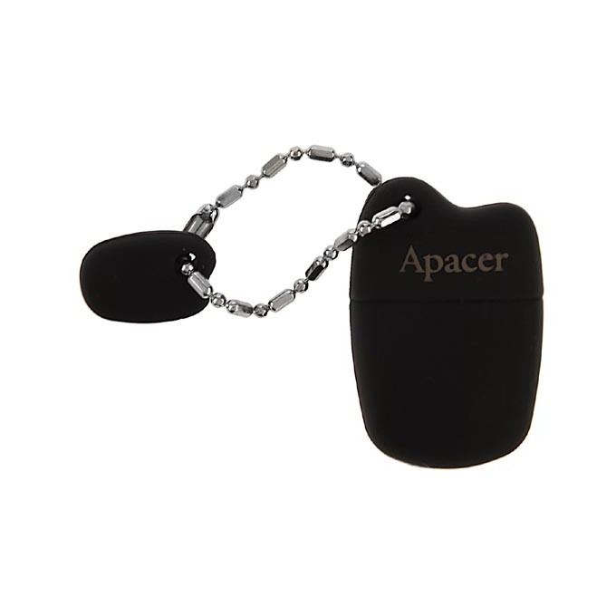 Apacer USB flash disk, USB 2.0, 64GB, AH118, czarny, AP64GAH118B-1, USB A, z osłoną