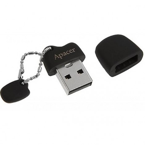 Apacer USB flash disk, USB 2.0, 64GB, AH118, czarny, AP64GAH118B-1, USB A, z osłoną Apacer USB flash disk, USB 2.0, 64GB, AH118, czarny, AP64GAH118B-1, USB A, z osłoną