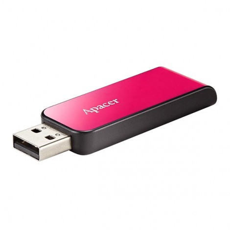 Apacer USB flash disk, USB 2.0, 64GB, AH334, różowy, AP64GAH334P-1, USB A, z wysuwanym złączem Apacer USB flash disk, USB 2.0, 64GB, AH334, różowy, AP64GAH334P-1, USB A, z wysuwanym złączem
