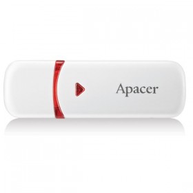 Apacer USB flash disk, USB 2.0, 64GB, AH333, biały, AP64GAH333W-1, USB A, z osłoną