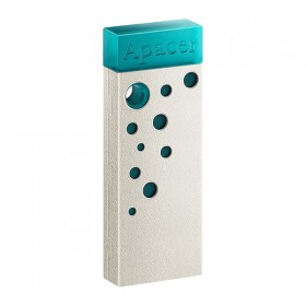 Apacer USB flash disk, USB USB 2.0, 64GB, AH11J, Turquoise green, AP64GAH11JG-1, USB A, pyłoszczelna, wodoodporna