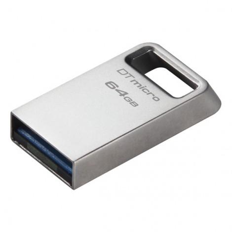 Kingston USB flash disk, USB 3.0, 64GB, DataTraveler Micro G2, srebrny, DTMC3G2/64GB, USB A
