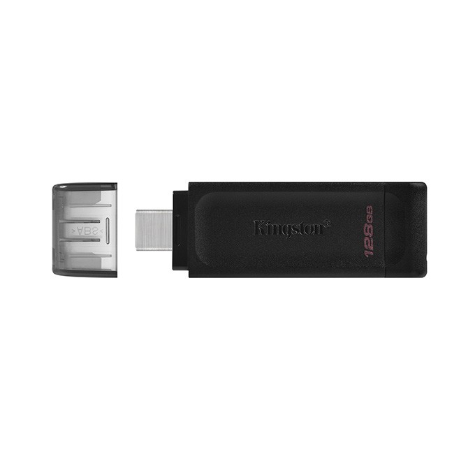 Kingston USB flash disk, USB 3.0, 128GB, DataTraveler 70, czarny, DT70/128GB, USB C