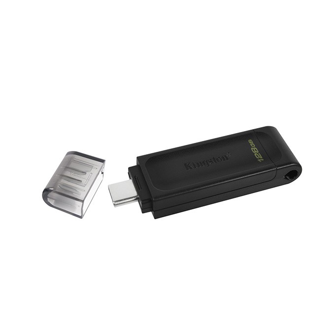 Kingston USB flash disk, USB 3.0, 128GB, DataTraveler 70, czarny, DT70/128GB, USB C