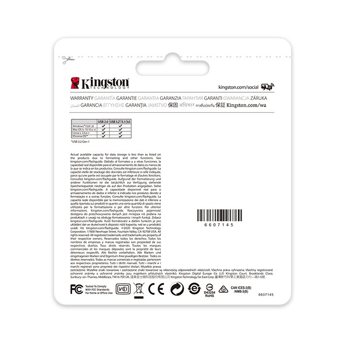 Kingston USB flash disk, USB 3.0, 128GB, DataTraveler 70, czarny, DT70/128GB, USB C