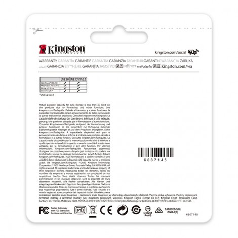 Kingston USB flash disk, USB 3.0, 128GB, DataTraveler 70, czarny, DT70/128GB, USB C