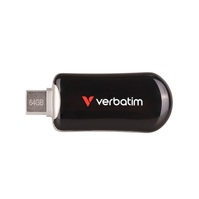 Verbatim USB flash disk, USB C, 64GB, Plectra, czarny, 30224, USB C