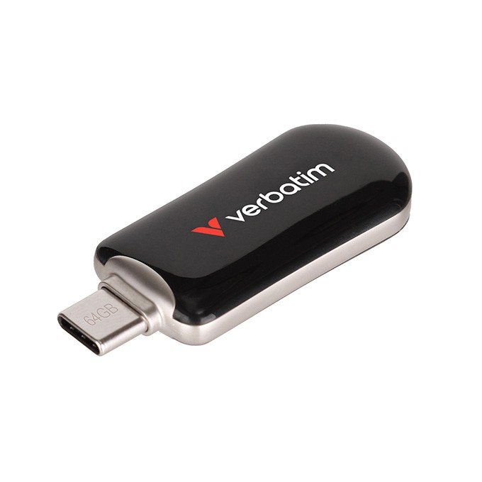 Verbatim USB flash disk, USB C, 64GB, Plectra, czarny, 30224, USB C