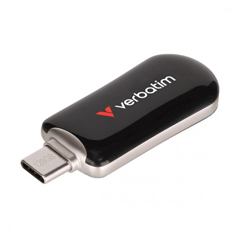 Verbatim USB flash disk, USB C, 128GB, Plectra, czarny, 30225, USB C