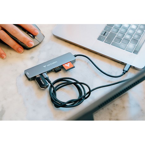 Verbatim USB flash disk, USB C, 128GB, Plectra, czarny, 30225, USB C