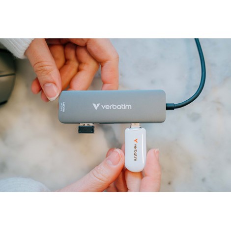 Verbatim USB flash disk, USB C, 128GB, Plectra, biały, 30229, USB C