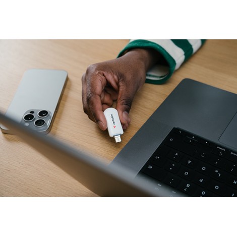 Verbatim USB flash disk, USB C, 128GB, Plectra, biały, 30229, USB C