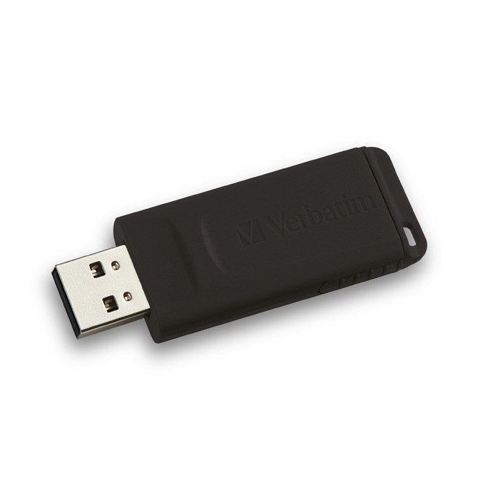 Verbatim USB flash disk, USB 2.0, 128GB, Slider, czarny, 49328