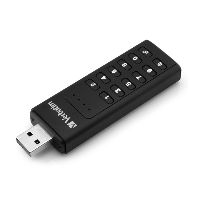 Verbatim USB flash disk, USB 3.0, 32GB, Keypad Secure, czarny, 49427, 256bitowe szyfrowanie AES, LED złącze USB A