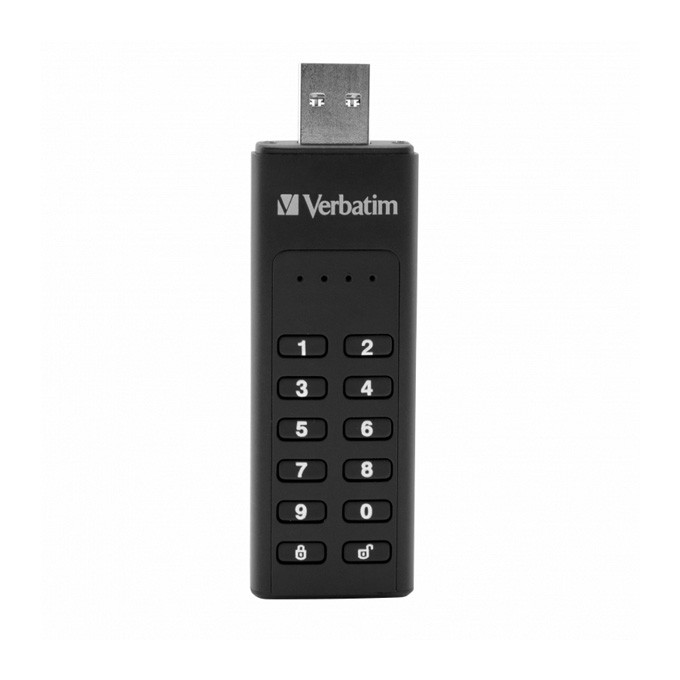 Verbatim USB flash disk, USB 3.0, 32GB, Keypad Secure, czarny, 49427, 256bitowe szyfrowanie AES, LED złącze USB A