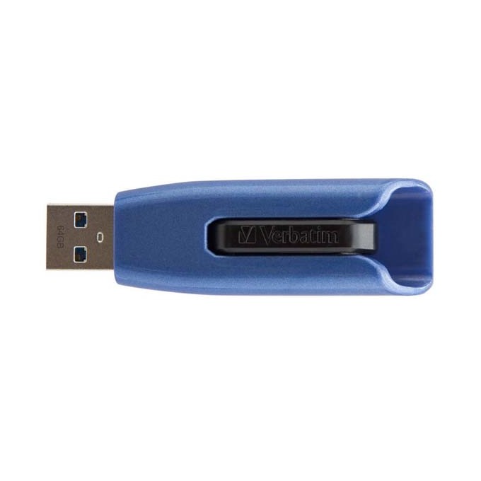 Verbatim USB flash disk, USB 3.0, 64GB, V3 MAX, Store N Go, niebieski, 49807, USB A, z wysuwanym złączem