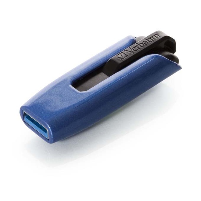 Verbatim USB flash disk, USB 3.0, 64GB, V3 MAX, Store N Go, niebieski, 49807, USB A, z wysuwanym złączem