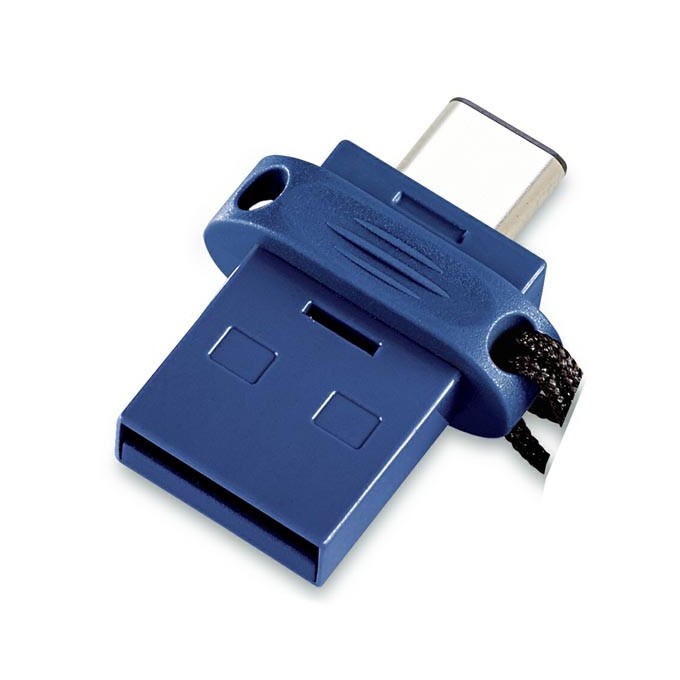 Verbatim USB flash disk OTG, USB 3.0, 64GB, Dual, niebieski, 49967, USB A / USB C, z oczkiem na brelok