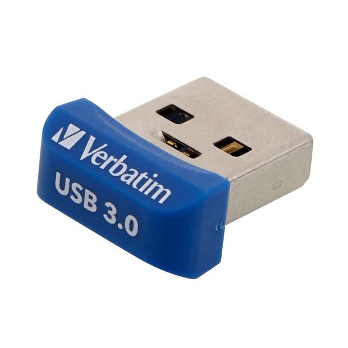 Verbatim USB flash disk, USB 3.0, 64GB, Nano, Store N Stay, niebieski, 98711, USB A