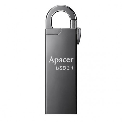 Apacer USB flash disk, USB 3.0, 128GB, AH15A, srebrny, AP128GAH15AA-1, USB A, z karabinkiem Apacer USB flash disk, USB 3.0, 128GB, AH15A, srebrny, AP128GAH15AA-1, USB A, z karabinkiem