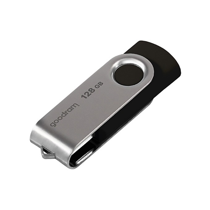 Goodram USB flash disk, USB 3.0, 128GB, UTS3, czarny, UTS3-1280K0R11, USB A, z obrotową osłoną