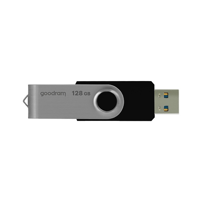 Goodram USB flash disk, USB 3.0, 128GB, UTS3, czarny, UTS3-1280K0R11, USB A, z obrotową osłoną