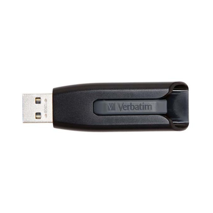 Verbatim USB flash disk, USB 3.0, 128GB, V3, Store N Go, czarny, 49189, USB A, z wysuwanym złączem