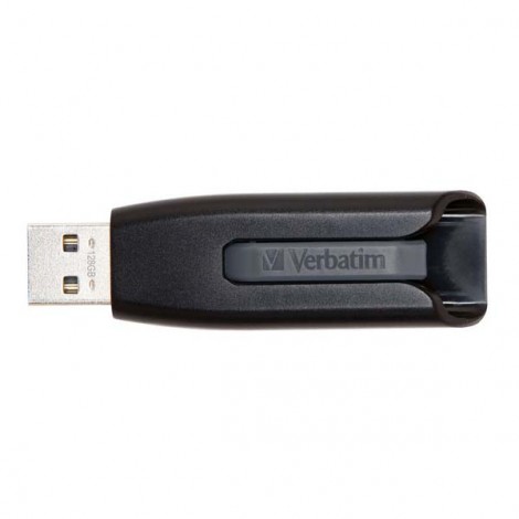 Verbatim USB flash disk, USB 3.0, 128GB, V3, Store N Go, czarny, 49189, USB A, z wysuwanym złączem