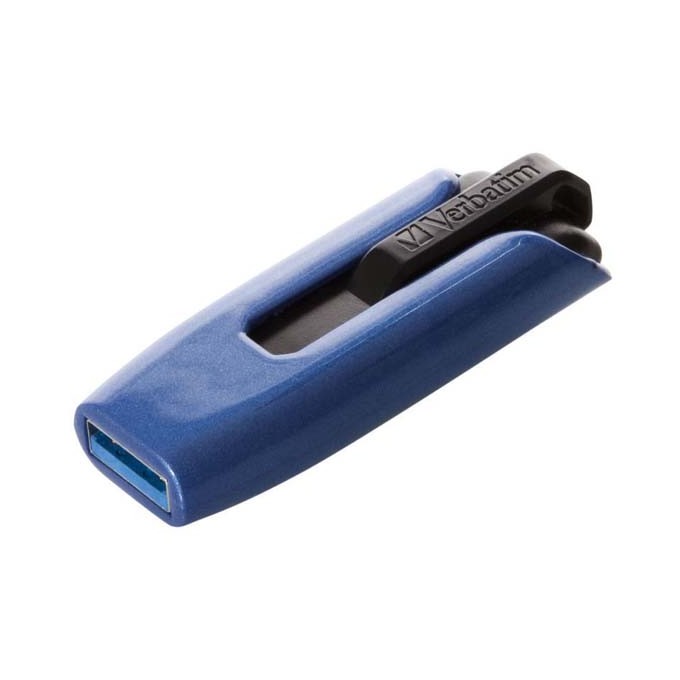 Verbatim USB flash disk, USB 3.0, 128GB, V3 MAX, Store N Go, niebieski, 49808, USB A, z wysuwanym złączem