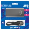 SSD Zewnętrzny Goodram HL100, SSDPR-HL100-256, 256GB, szary, 2.5", 450 MB/s-R, USB-C, 420 MB/s-W