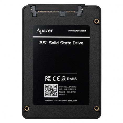 SSD Wewnętrzny Apacer AS340, AP480GAS340G-1, 480GB, czarny, Panther, 2.5", 550 MB/s-R, SATA III, 520 MB/s-W
