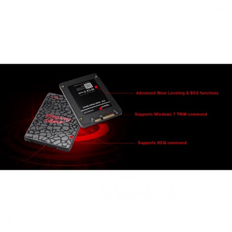 SSD Wewnętrzny Apacer AS350, AP480GAS350-1, 480GB, czarny, Panther, 2.5", 560 MB/s-R, SATA III, 540 MB/s-W