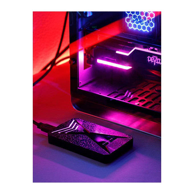 SSD Zewnętrzny Surefire GX3 Gaming, 53684, 1000GB, czarny, 2.5", USB micro B