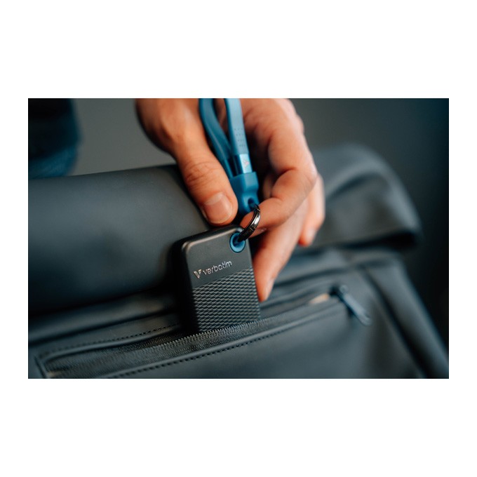 SSD Zewnętrzny Verbatim Pocket SSD Black/Blue, 32191, 1000GB, niebieski, M.2, zawiera kabel USB C, 1000 MB/s-R, USB-C, 